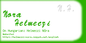 nora helmeczi business card